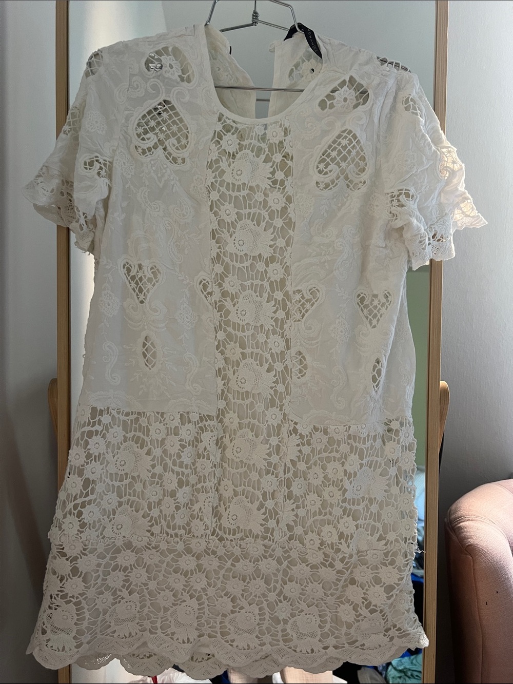 Zara White Lace Mini Dress